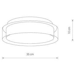 Pan LED M - plafon łazienkowy