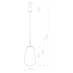PEAR M 8672 - lampa wisząca