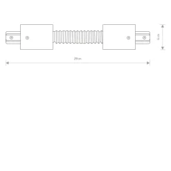 Profile recessed flex connector 8385