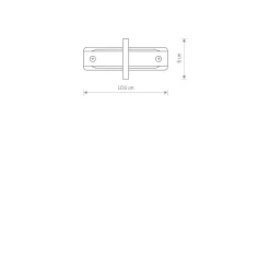 Profile recessed straight connector 8968