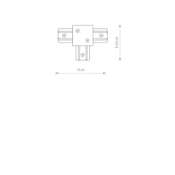 Profile recessed t connector 8834