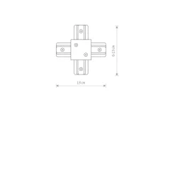 Profile recessed x connector 8836