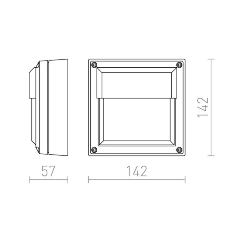 Redlux Delta 145 - lampa zewnętrzna ścienna IP54