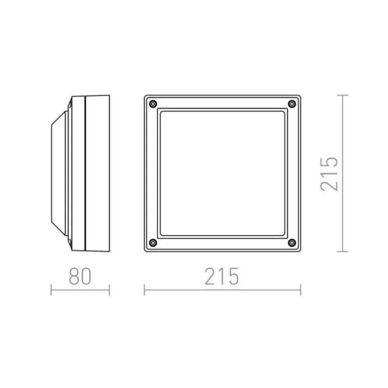 Redlux Delta 215 - lampa zewnętrzna natynkowa IP54