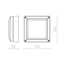 Redlux Delta 145 - lampa zewnętrzna natynkowa IP54