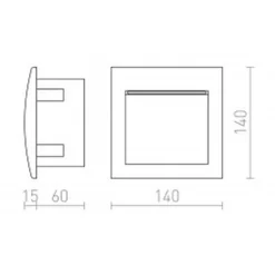 Redlux Gordiq M - oprawa zewnętrzna wpuszczana IP65