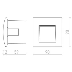 Redlux Gordiq S - oprawa zewnętrzna wpuszczana IP65