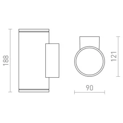 Redlux Lizzi II - kinkiet zewnętrzny IP54