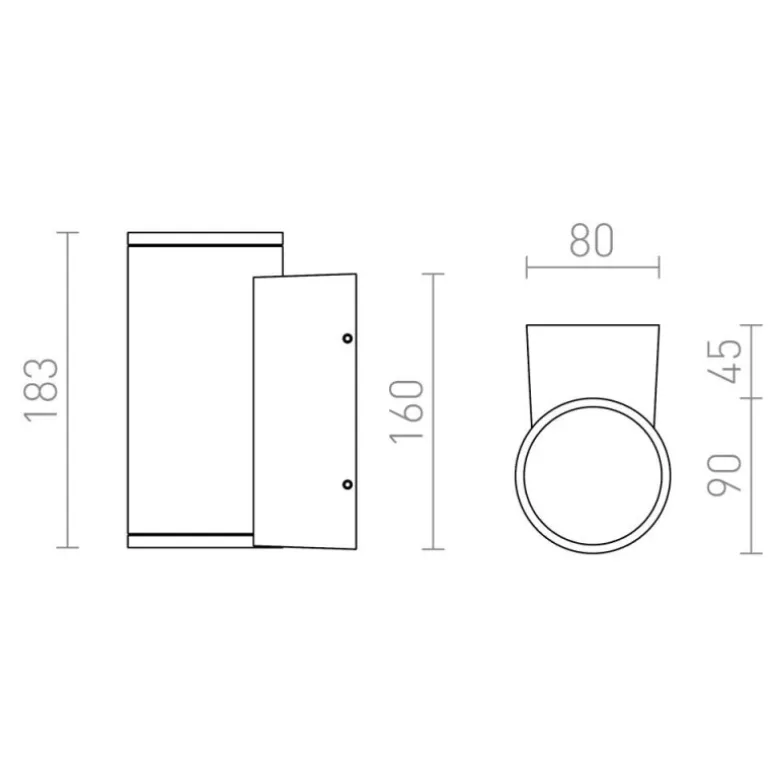 Redlux Mizzi I - kinkiet zewnętrzny IP54