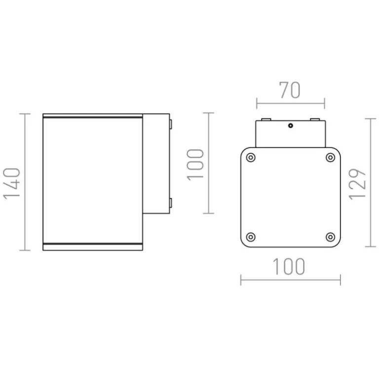 Redlux Mizzi SQ I - kinkiet zewnętrzny IP54