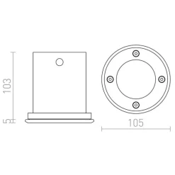 Redlux Orbu R - oprawa zewnętrzna wpuszczana