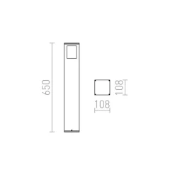 Redlux Ponder 65 - lampa zewnętrzna stojąca IP44