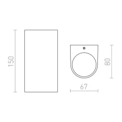 Redlux Zack II - kinkiet zewnętrzny IP54