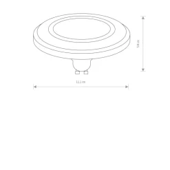Reflector diffuser led, gu10, es111, 9w 9212
