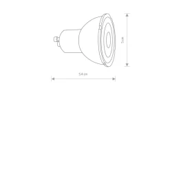 Reflector led, gu10, r50, 7w 8348